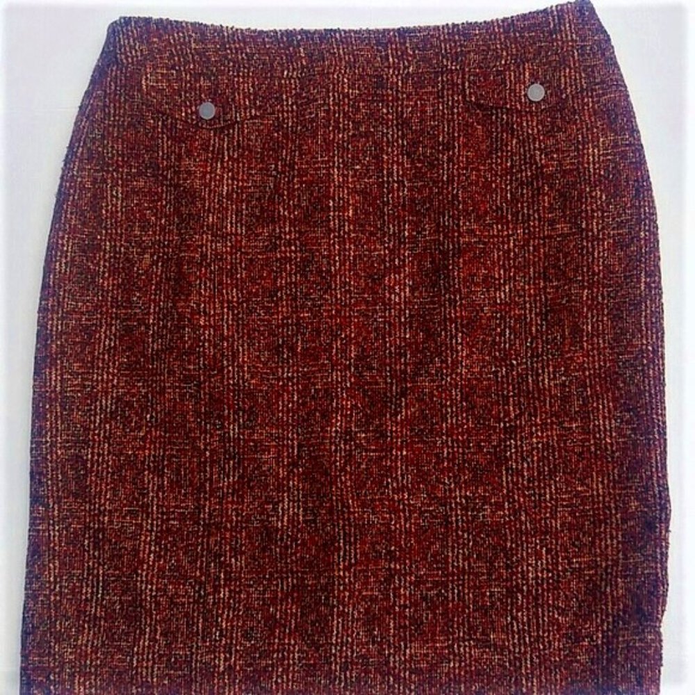 Nordstrom Collection NWOT Wool Silk Blend Tweed Pencil Skirt SZ 14